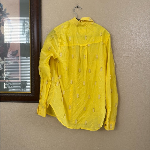 Anthropologie Maeve Classic Embroidered Buttondown Size 6 - Picture 6 of 6